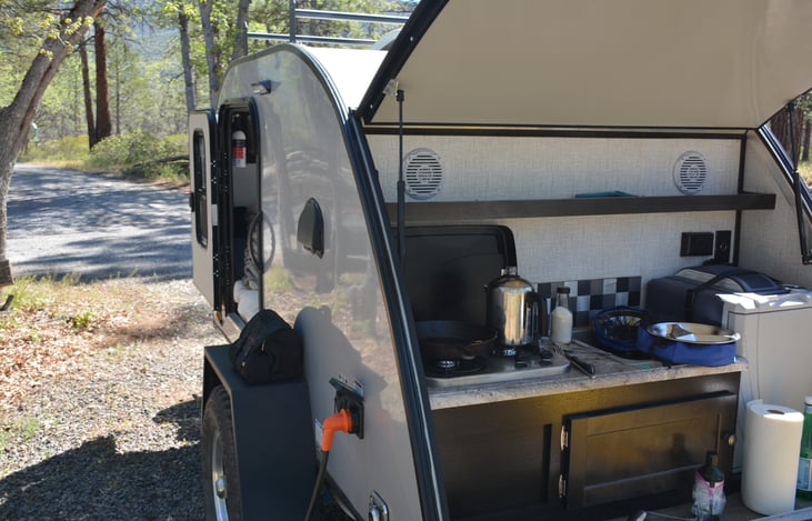 The Galley where coffee, coffee, and food is prepared.