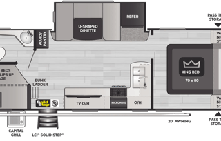 30’ RV,  King bed, Bunk Beds, Big kitchen