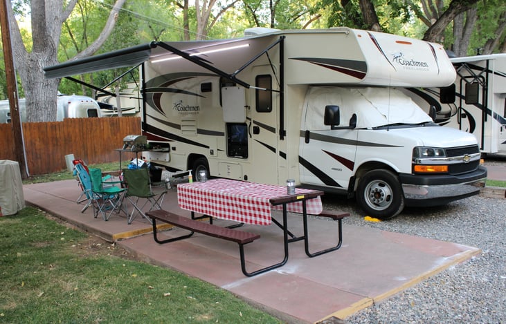 Electrical awning with led lights