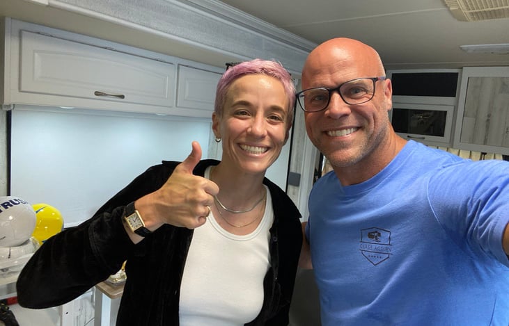 Professional Soccer Superstar Megan Rapinoe spend time in one of our RVs.