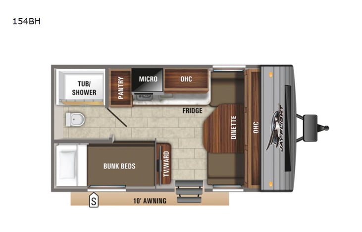Representative floor plan provided by a trusted RVshare partner.