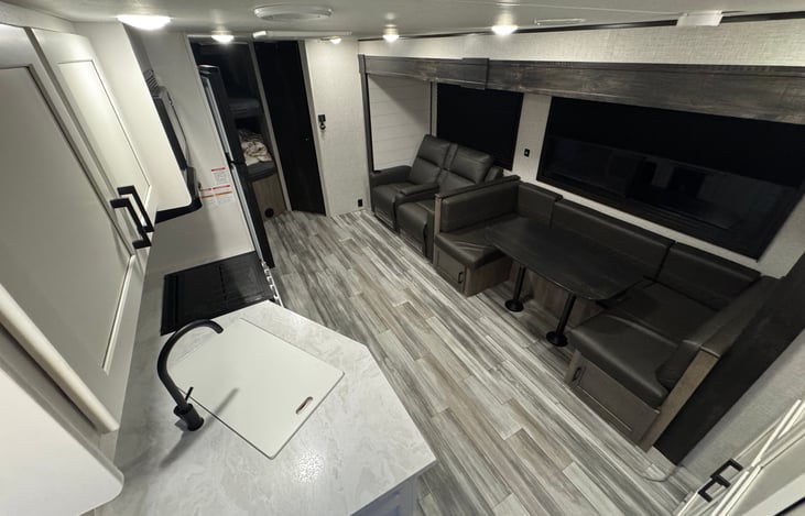 Inside view looking to the rear from the front