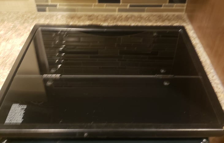 Gas stove underneath