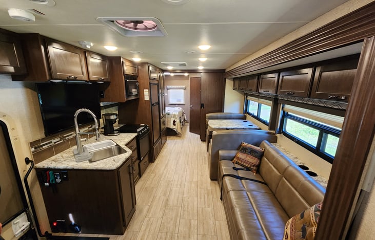 Spacious living and dining area