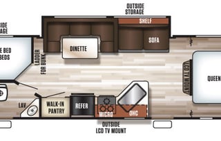 2018 Forest River RV Cherokee Grey Wolf 26DBH