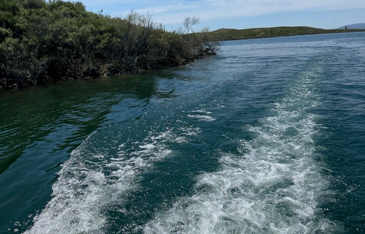 Eat my wake... great fishing here at Lake Skinner!