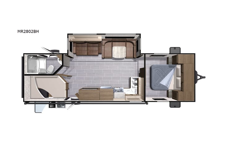 Representative floor plan provided by a trusted RVshare partner.