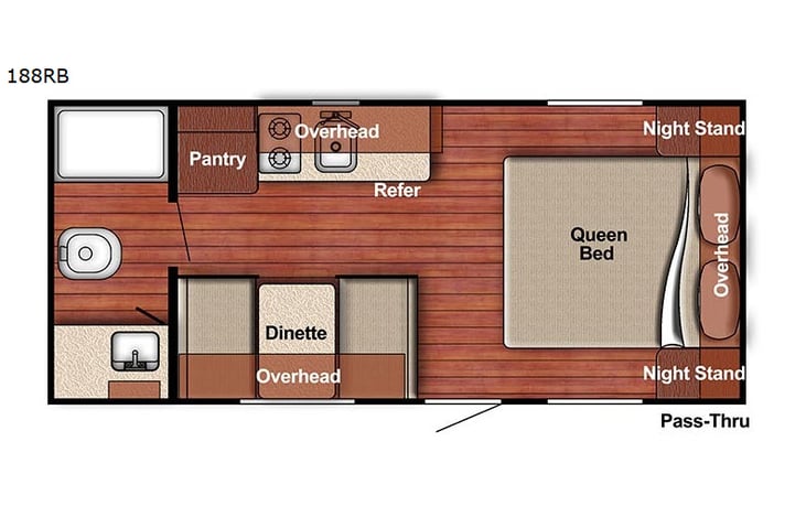 Representative floor plan provided by a trusted RVshare partner.