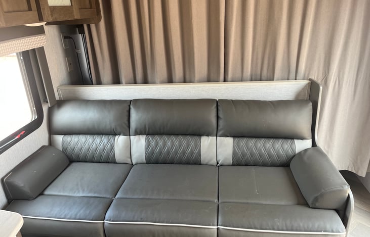 Jackknife couch. Can fold out to a bed.