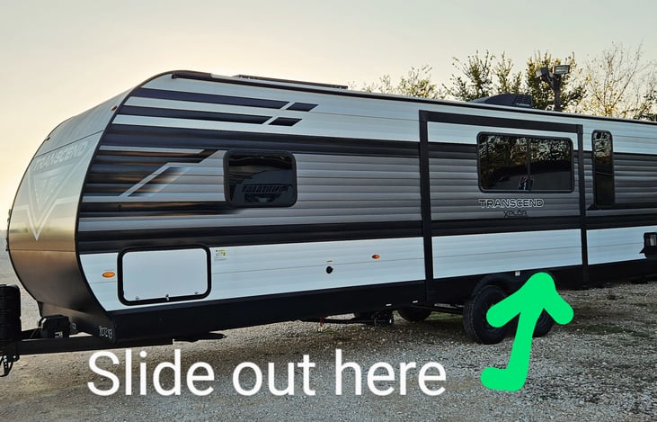 View of slide out side of RV.