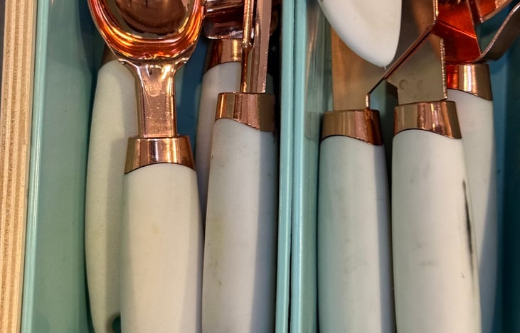 All the essential kitchen tools provided for meal prep, cooking, and serving.