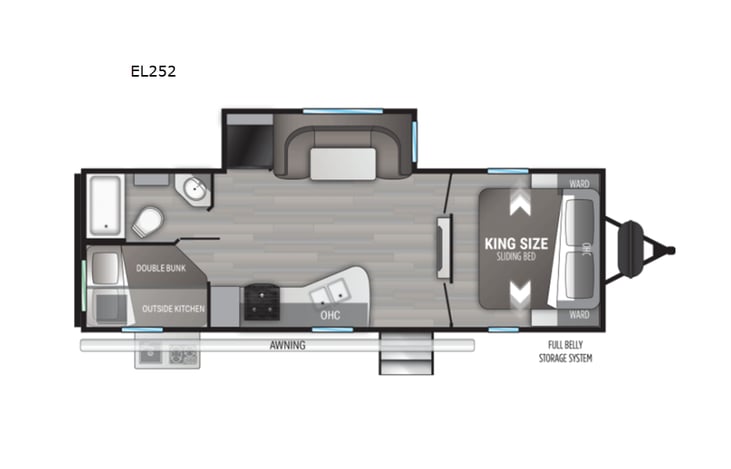 Representative floor plan provided by a trusted RVshare partner.