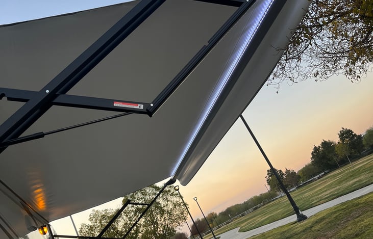 Large Awing with LED lighting