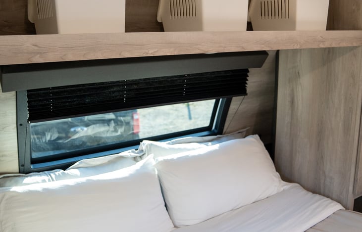 primary bedroom offers duel closets, duel nightstands, duel charging zones and plenty of overhead storage.