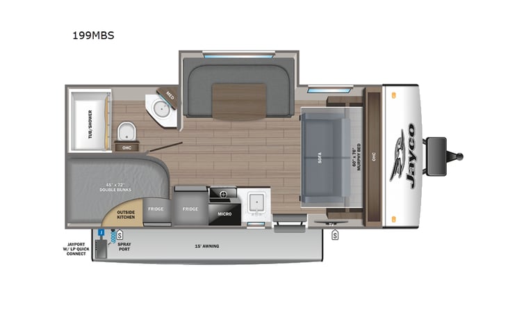 Representative floor plan provided by a trusted RVshare partner.