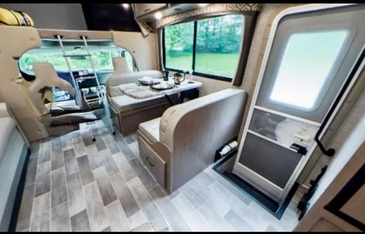 den area and exit door