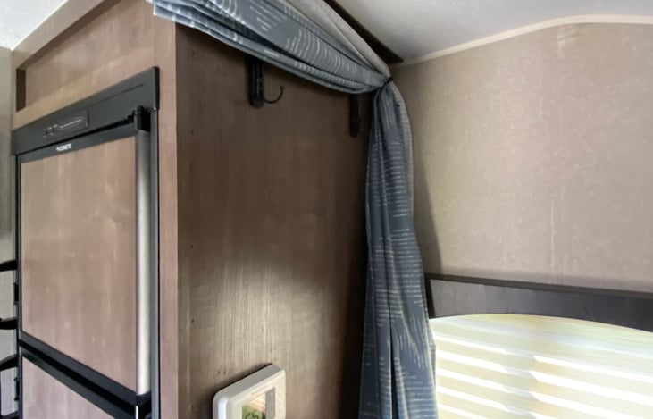 Dinette- Privacy curtain pulled back