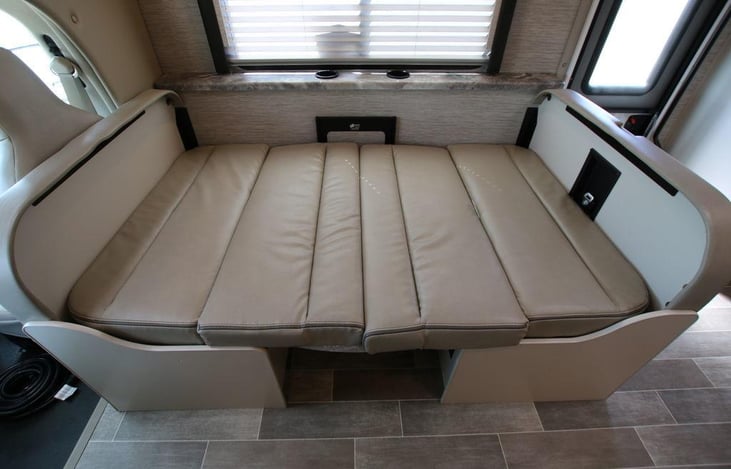 Main dinette made into a bed