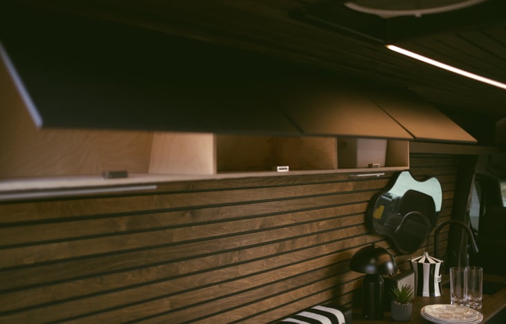 Enjoy extra storage with built‑in sensor lights, making it easy to see inside cabinets even at night.