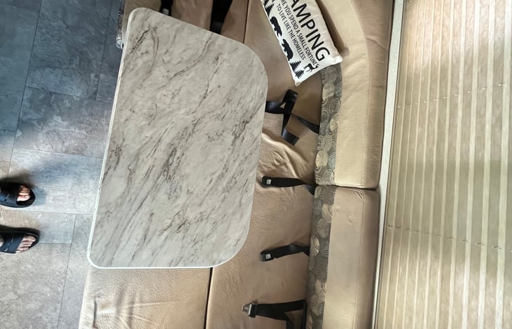 3 seatbelts in the dinette.