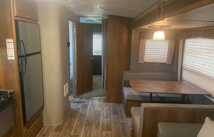 Very spacious main living area with slide extended out