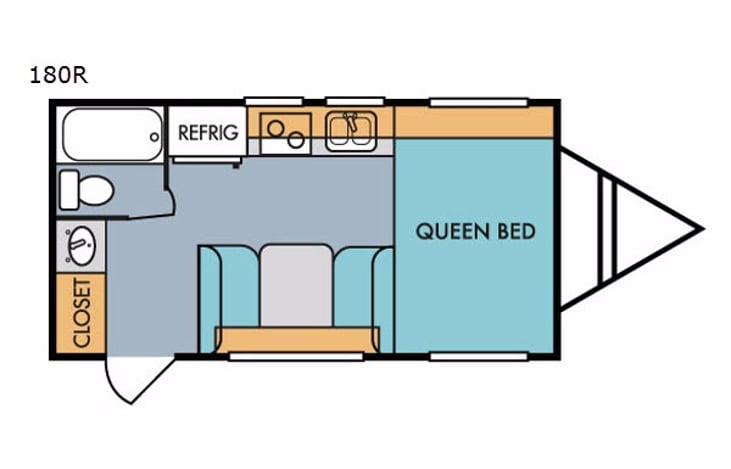 Representative floor plan provided by a trusted RVshare partner.