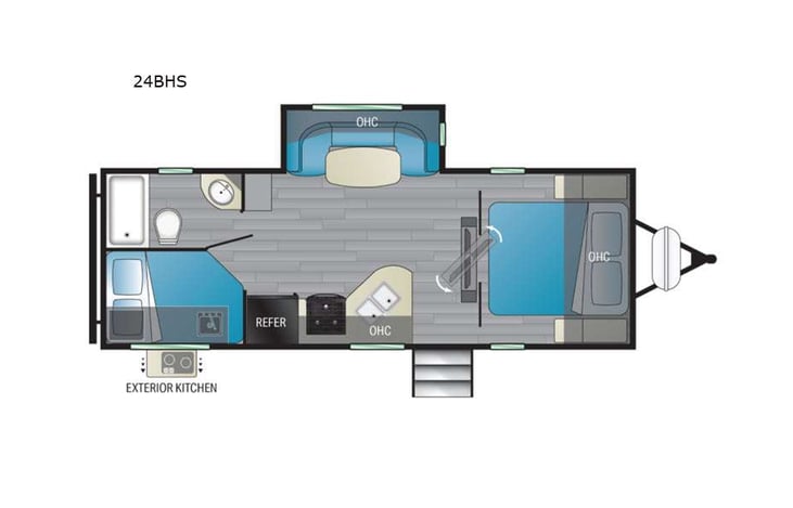 Representative floor plan provided by a trusted RVshare partner.