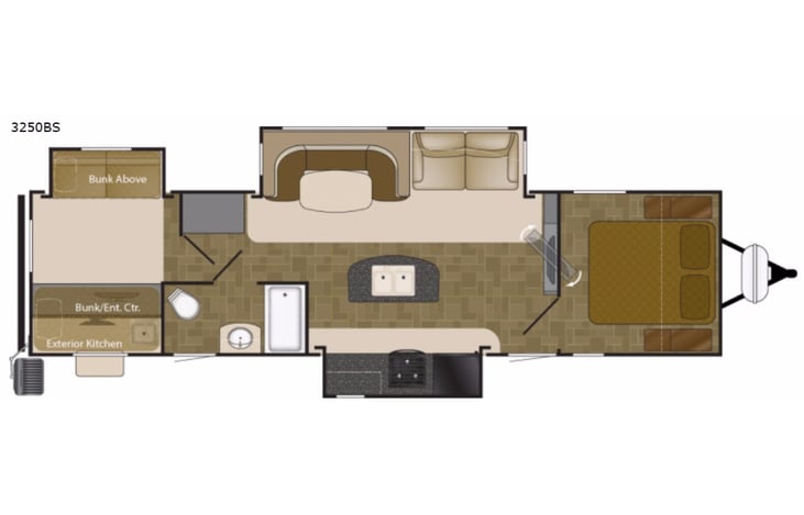 Representative floor plan provided by a trusted RVshare partner.