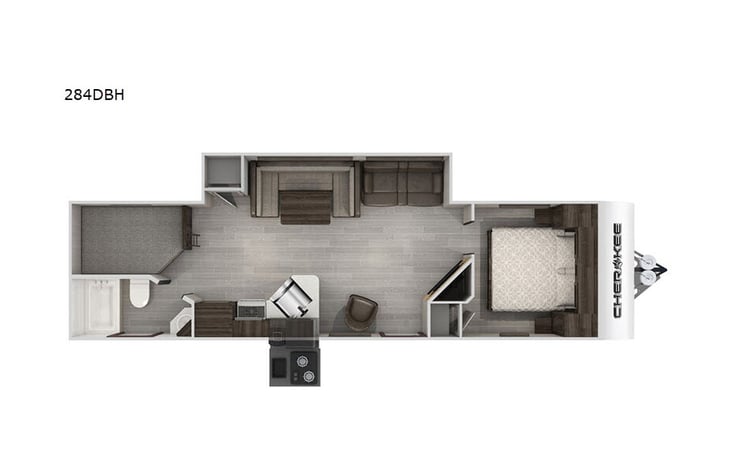 Representative floor plan provided by a trusted RVshare partner.