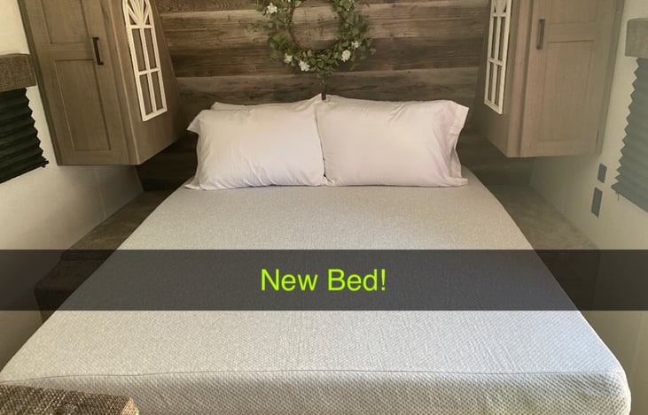 told you we got a new bed.  It is Memory Foam and comfy!