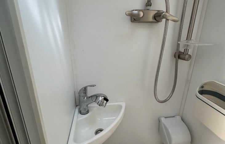 NEW - small sink in bathroom