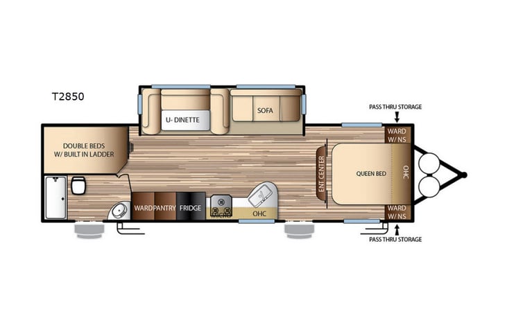 Representative floor plan provided by a trusted RVshare partner.