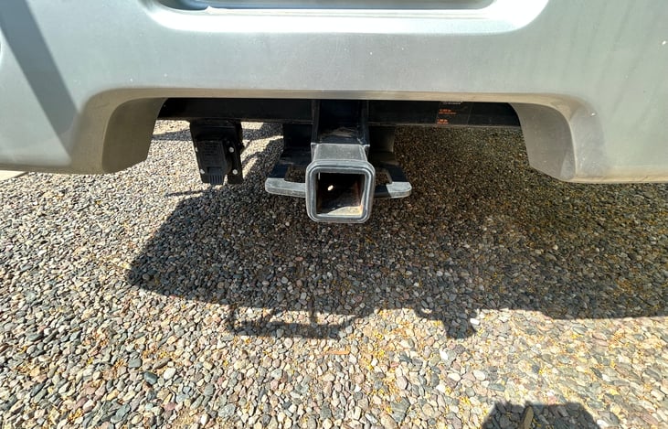 12,000-lb. rear hitch receiver with 7-pin plug