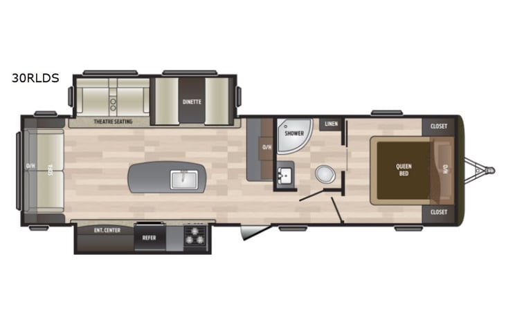 Representative floor plan provided by a trusted RVshare partner.