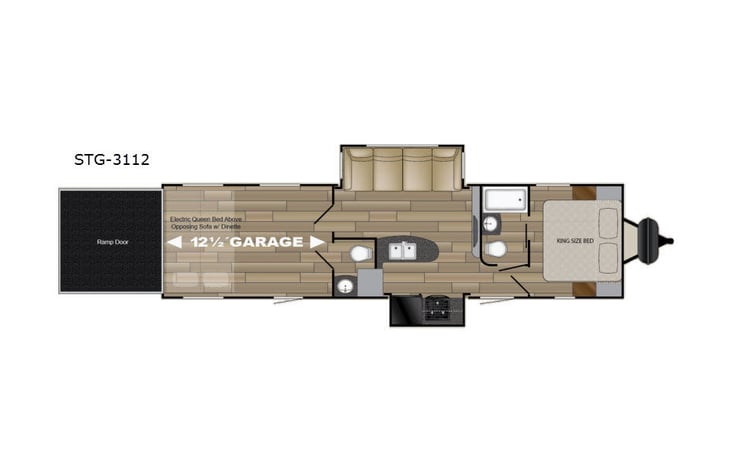 Representative floor plan provided by a trusted RVshare partner.