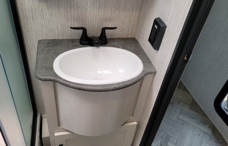 Checkout the beautiful modern bathroom sink.