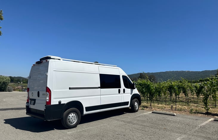 This picture was taken in Gilroy California where we decided to stop for some wine tasting.