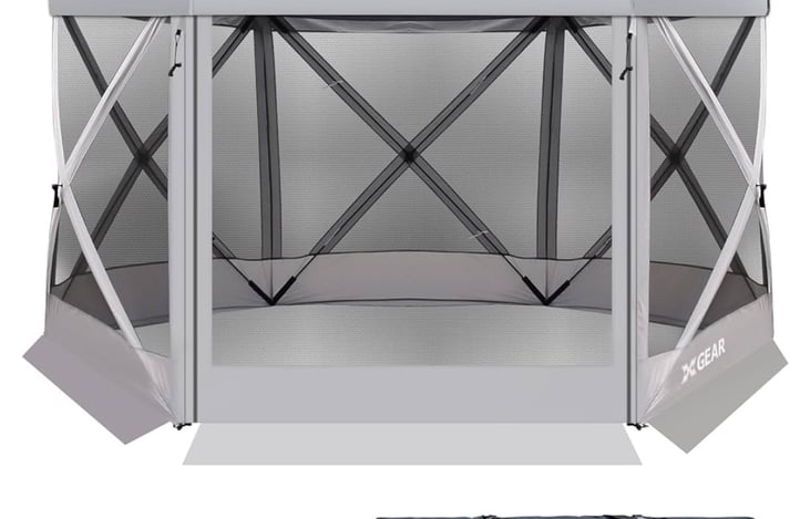 Add on this shelter and beat the sun and bugs on your trip!