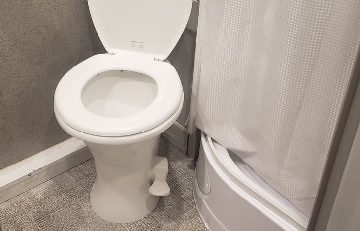 Full sized toilet.