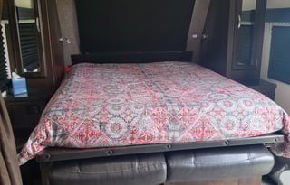 Dog friendly camper with outdoor kitchen