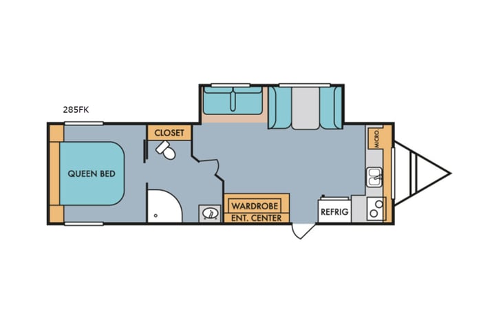 Representative floor plan provided by a trusted RVshare partner.