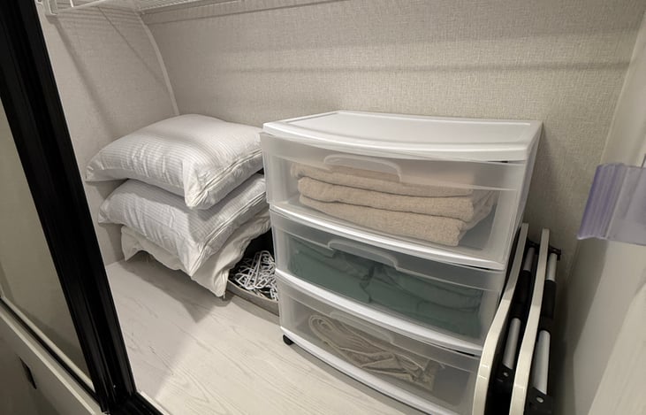 Extra bedding for pull out couches and dinette conversion!