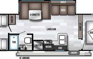 Family Glamper with bunkhouse and outdoor kitchen