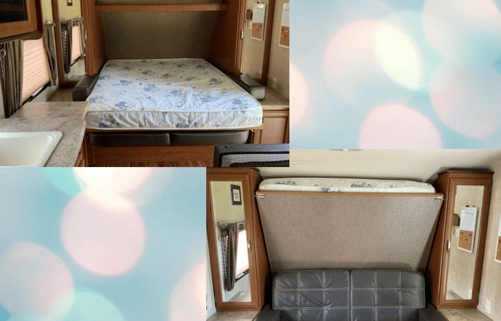 Murphy bed means more space for activities!