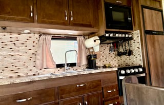 RV with updated shower