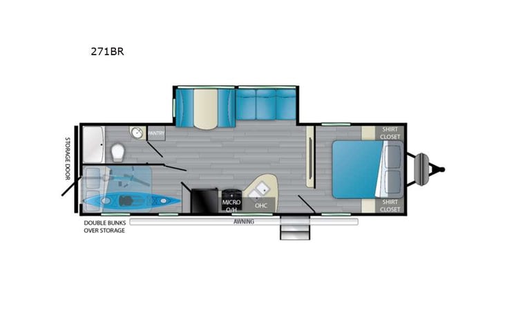 Representative floor plan provided by a trusted RVshare partner.