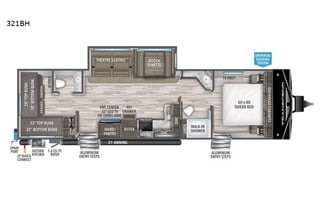 Dual-Suite Retreat Family Bunkhouse 32' Transcend