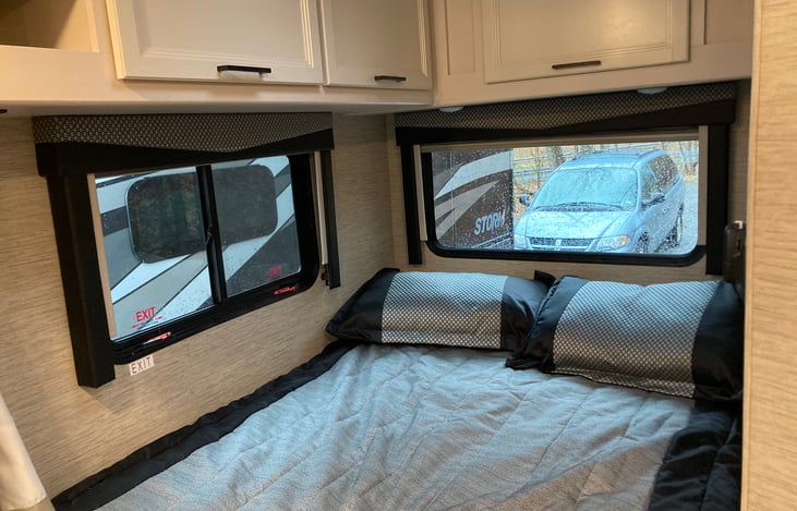 main bed with shades up