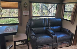 Stationary RV near Harding Lake in Salcha, Alaska