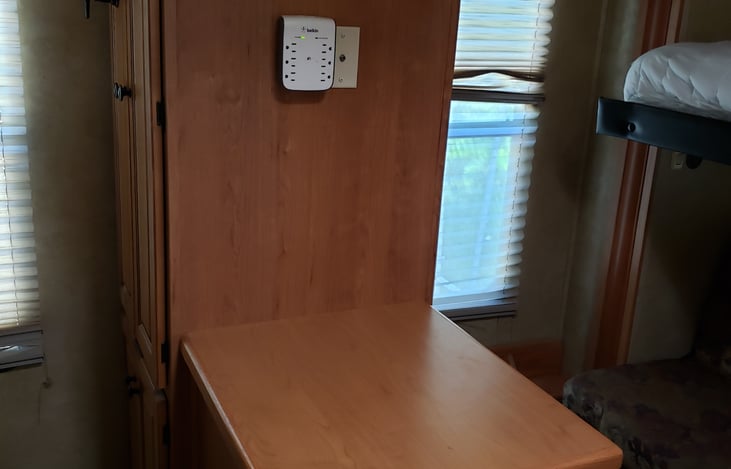 Dresser and closet in bunk room